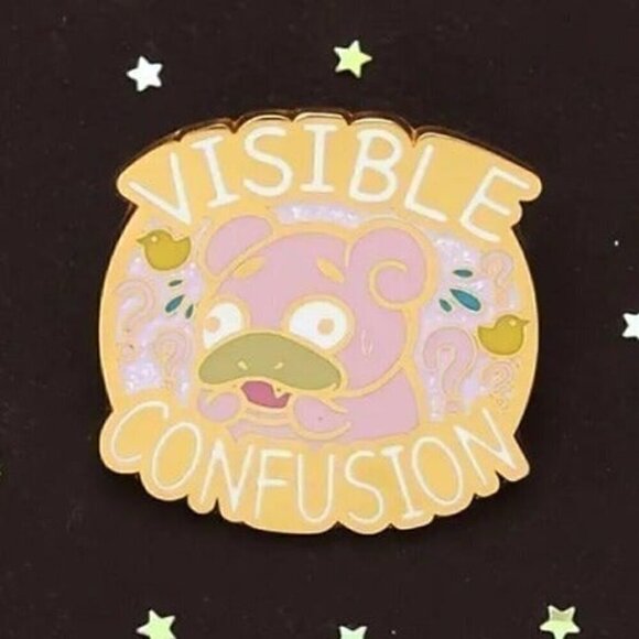 Catch the Hilarious Pokemon Slowpoke 'Visible Confusion' Enamel Pin - Picture 2 of 4